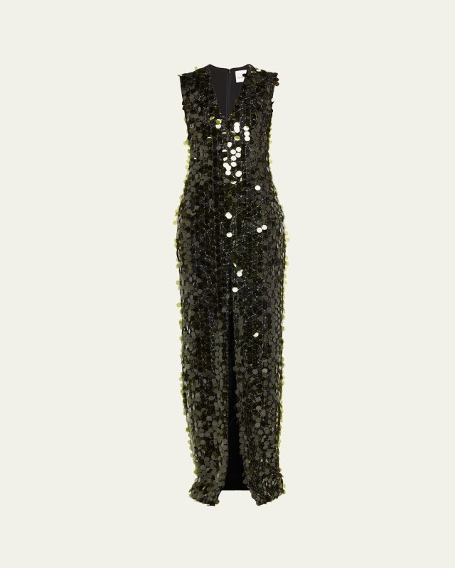Ava Sequined V-Neck Gown